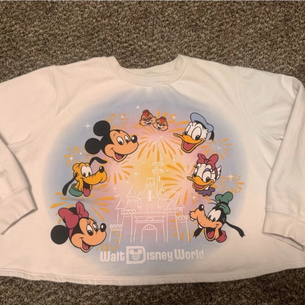Mickey Mouse & Friends Fantasyland Castle Sweatshirt Walt Disney World Women 1X